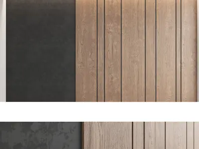 Decorative wall panel set 5 3D model