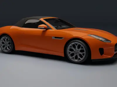 Jaguar F-Tipi R Low-poly 3D model