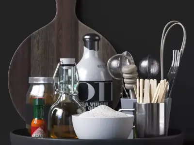 Kitchen Decoration set 3D model