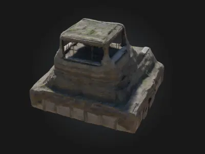 Camouflage Fortress  Concealed Stronghold for Tactical Mastery 3D model