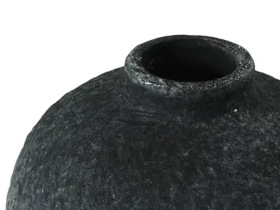 madam stoltz - vase - terracotta grey black 3D model