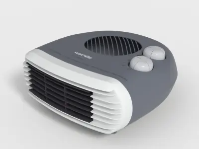 PORTABLE FAN HEATER Low-poly 3D model