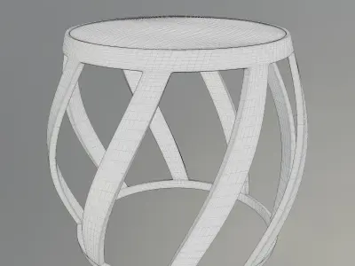  Twisted barrel table  3D model