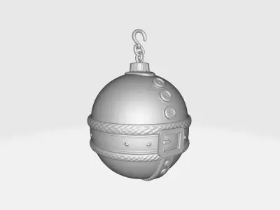 Santa Suit Christmas Ornament Holiday Decoration Santa Belt 3D print model
