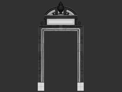 Classical door frame 3D model