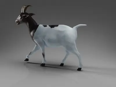 Goat 03 Rigged and Animation Low-poly 3D model