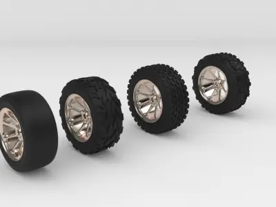Wheels for RC Car 3D model