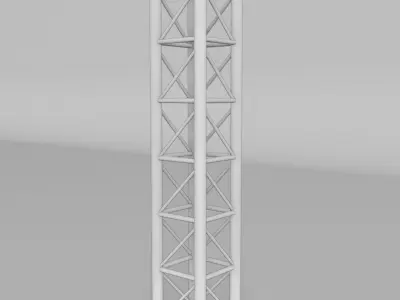 Steel Square Truss 3 Low-poly 3D model