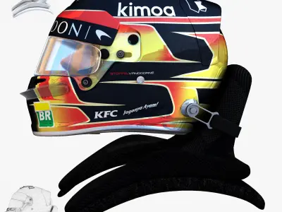 Vandorne helmet 2018 Low-poly 3D model