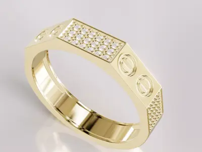 Jewelry Diamond Ring Model RG18 Free 3D print model