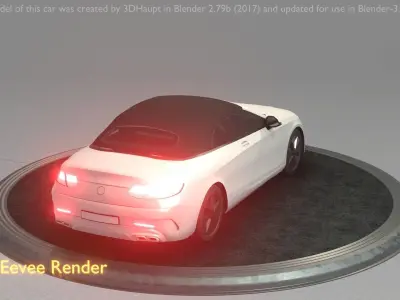 City Car 22 Upper Class Type-A White Low-poly 3D model