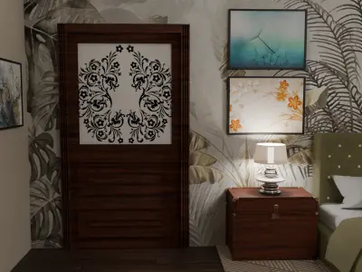 Luxury Modern Bedroom 3D Model Low-poly 3D model