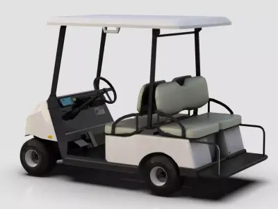 Golf Cart Low-poly 3D model