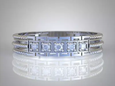Diamond ring 0531 3D printable model Free 3D print model