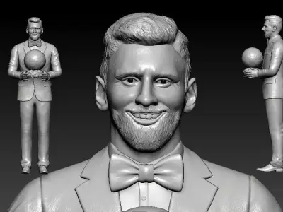 Lionel MESSI - GOLDEN BALL - 3D MODEL PRINT 3D print model