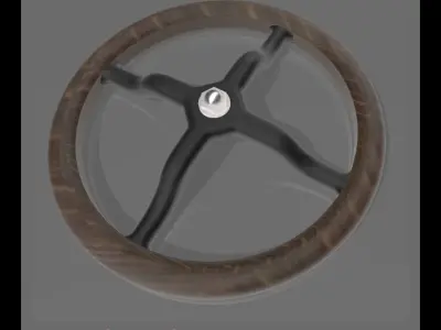 3 Hot rod steering wheel for 1 24 scale auto 3D print model