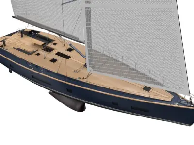 24 Meter Modern Sailing Yacht 3D model