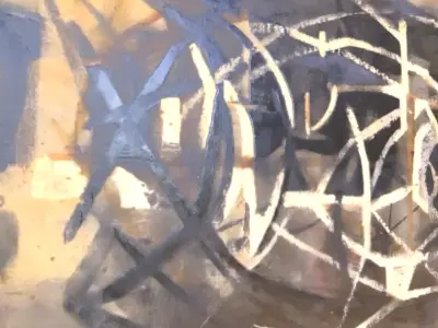 Framed Wall Painting Canvas 3D model