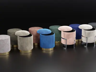 Luxury Living Room Decoration Assets Set 1 3D model