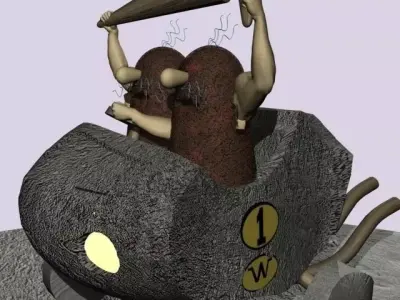 Wacky Races 3D Model Car 1 3D model