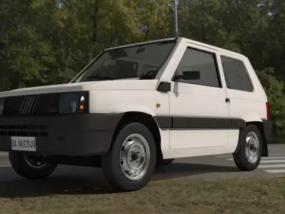 Fiat Panda 4x4 1986 Low-poly 3D model