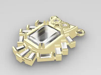 owl pendant 3D print model