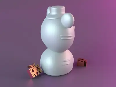 tiger cute 3D print model