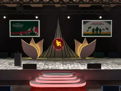 Indoor Stage model for Bangladesh Victory Day 3D model