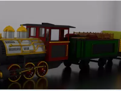 3D model Classic toy train Free 3D model