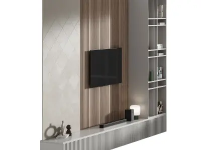 Modern TV Wall 028 3D model