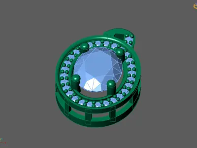 Women Pendants 3DM STL Pendant Renders Details 3D print model 3D print model