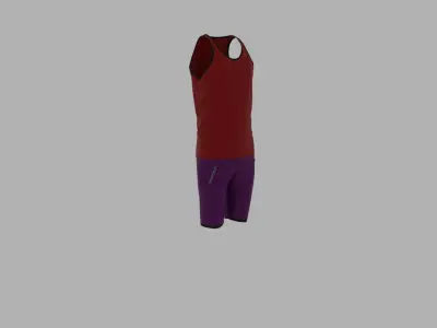 Sport Suit Low-poly 3D model 4