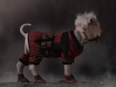 Dogpool Low-poly 3D model