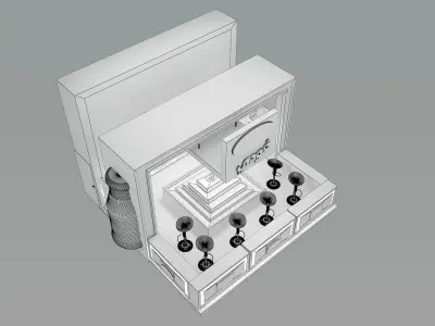  Booth Exhibition Stand a46 3D model