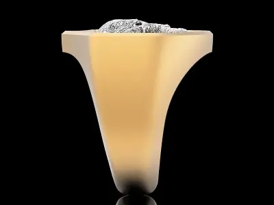 Skull octopus man ring silver gold jewelry 3D print model