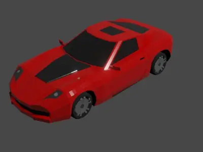 Corovette Stingray Cars Collections -Low Poly - Game Ready Low-poly 3D model