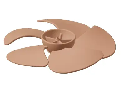 Plastic Ventilation Fan Blade Toy 3D model