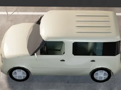 Nissan Cube Low-poly 3D model