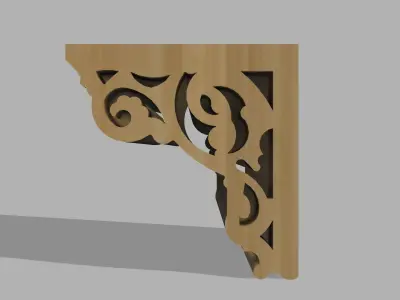 CORNICH AND CORNER BRACKET 3D model
