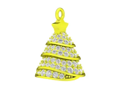 A7952 Diamond Noel Tree Pendant 3D Model 3D print model