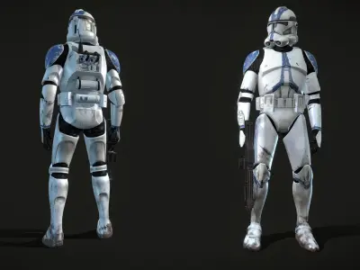 clone trooper 212th attack battalion Low-poly 3D model