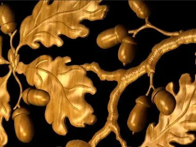 Birds On the Oak Branches 3D print model