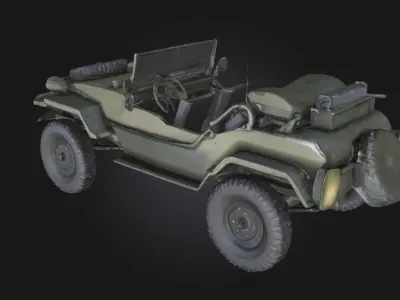 Amphibious Classic  Vintage Dual Terrain Vehicle 3D model