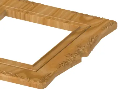 Carved picture frame STL 3D model 94