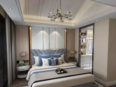 Luxurious 3D Bedroom Design 3D model