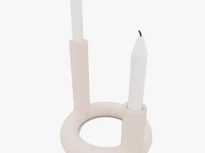 Abstract Candle Holder Low-poly 3D model