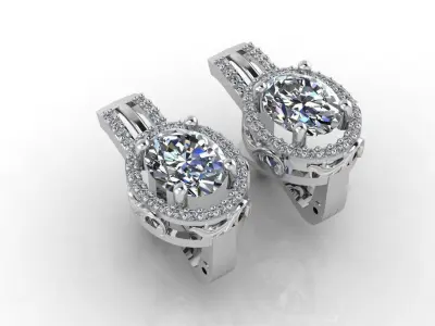 Mini Set Ring Pendant Earrings STL 3DM Womens Jewelry 3D print model