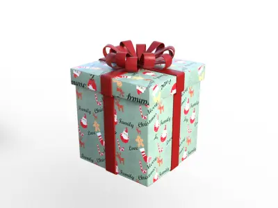 Christmas Gift Pack Low-poly 3D model