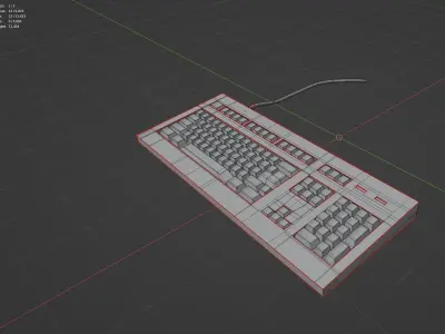 Keyboard computer Free low-poly 3D model