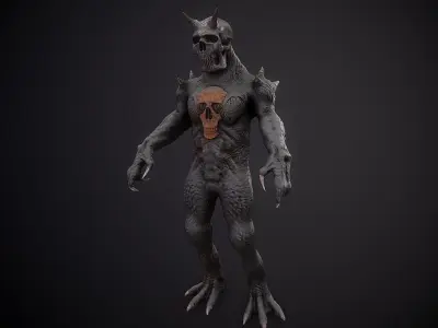 Monster hunter skull character fantasy  3D model